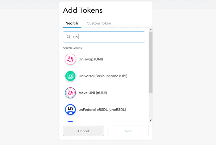add new token to metamask