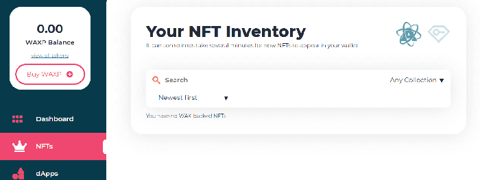wax nft inventory