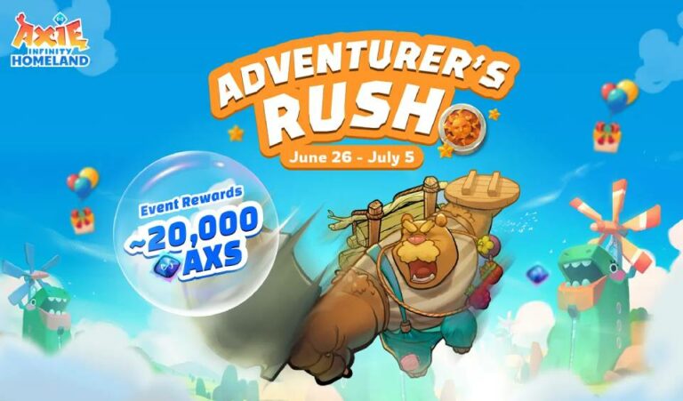 Axie Infinity Homeland Adventurers’ Rush Arrives Next Week