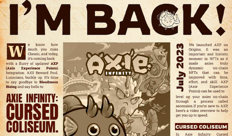 Axie Infinity Classic is Back with New Features and Rewards