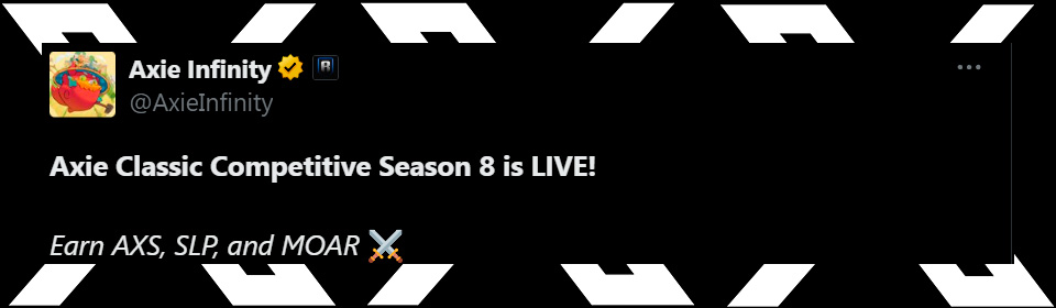 Axie Classic Competitive Season 8 Is Finally Here!