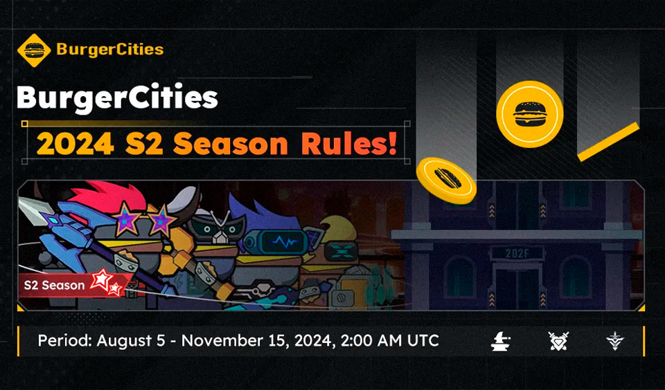 BurgerCities Season 2 is Now Live with 300,000 $BURGER in Rewards