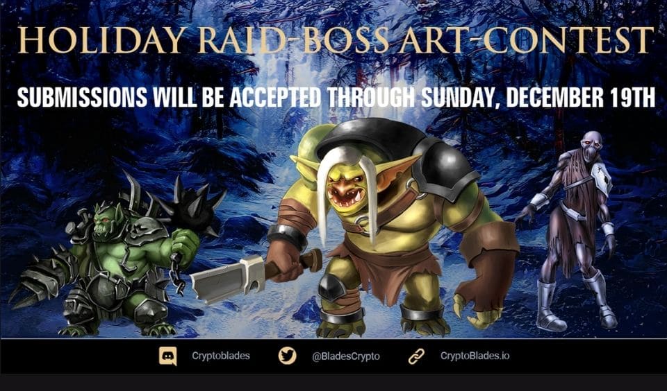 Cryptoblades Holiday Raid Boss Art Contest