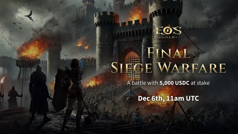 EOS Gold to Launch Beta Test Final Siege Warfare