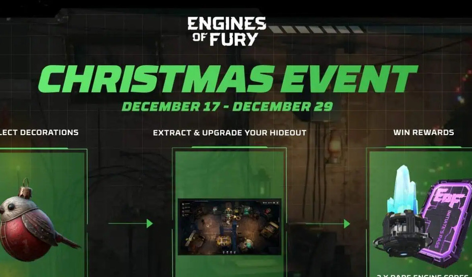Engines of Fury Christmas event awarded exclusive utility NFTs to top 15 players.