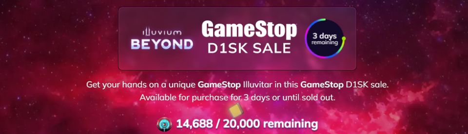 Details of the Illuvium GameStop D1SK Sale