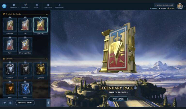 Gods Unchained Announces a New Pack Opening Experience