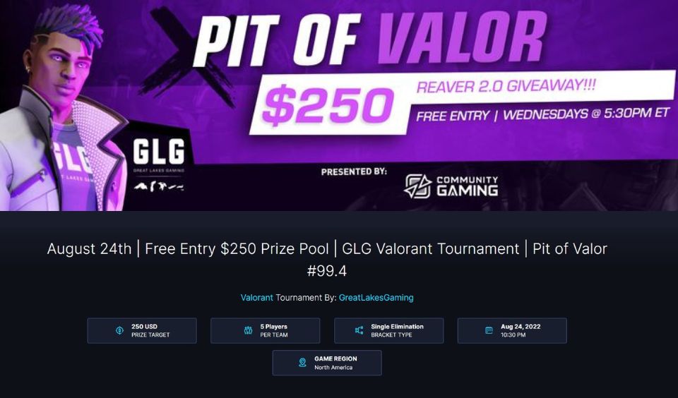 Great Lakes Gaming Pit of Valor Tournament