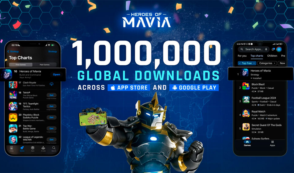Heroes of Mavia Hit 1,000,000 global downloads: Token Launch TOMORROW!