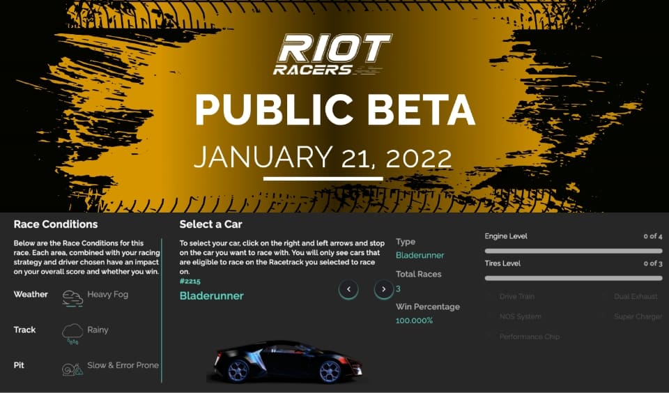 Riot Racers Public Beta Launch
