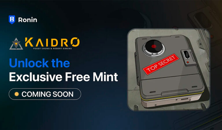 Ronin Launches Kaidro’s Inaugural Journal NFT Mint for FREE