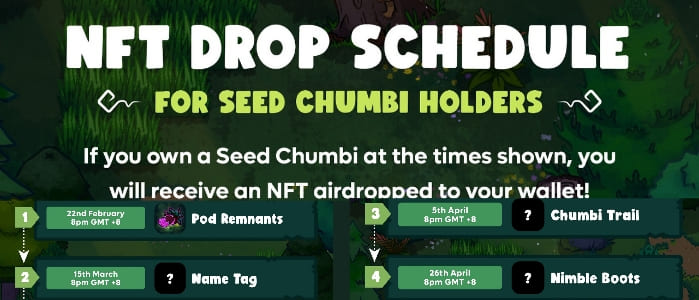 Seed Chumbi NFT Drop Schedule Details