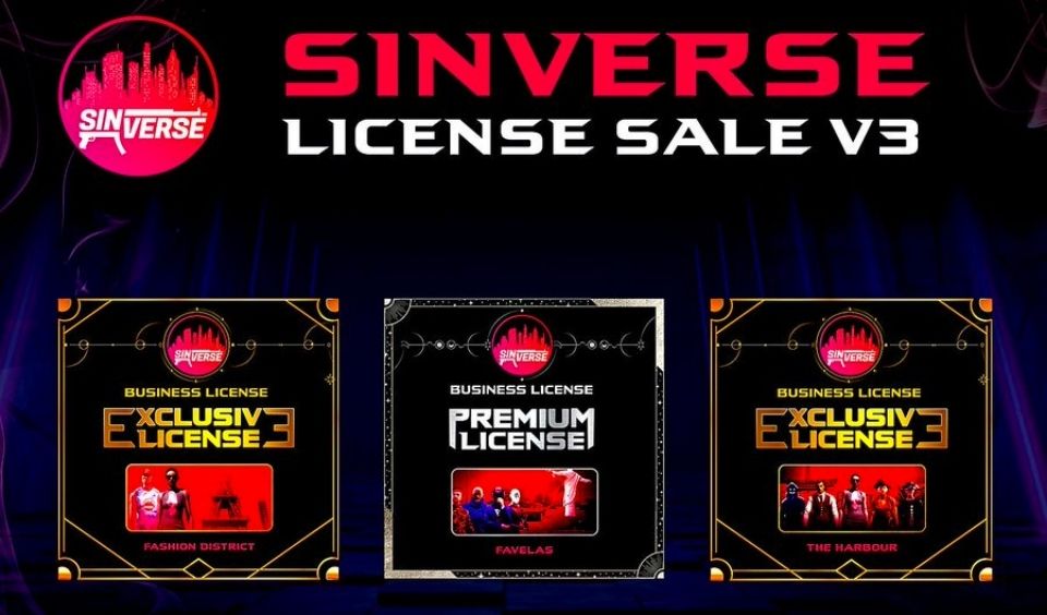 SinVerse License Sale V3 Set for October 21st