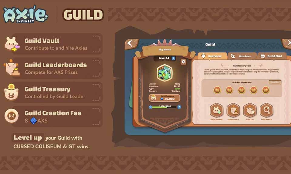 Axie Infinity introduces guilds in Axie Classic