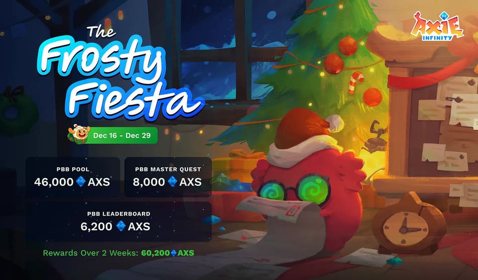 Axie Infinity's The Frosty Fiesta Starts this Sunday