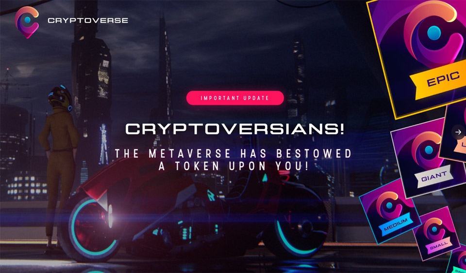 Cryptoverse Announces Land Claiming Tokens