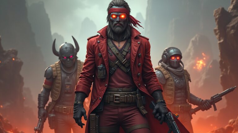 Borderlands-inspired rebel gamer faces centralized corps as battle pass adds operators and skins in blockchain game.