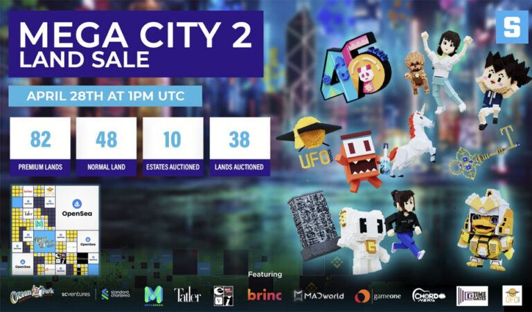 The Sandbox Announces Mega City 2 Land Sale on April 28